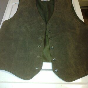 Suede Leather Vest size L womens brown